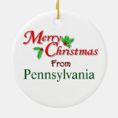 Pennsylvania kerstboomversiering keramisch ornament (Achterkant)