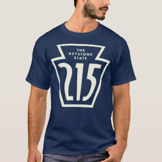Pennsylvania Keystone Netnummer 215 Tan T-shirt