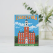Pennsylvania Keystone State Briefkaart (Staand voorkant)