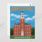 Pennsylvania Keystone State Briefkaart (Voorkant / Achterkant)