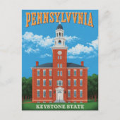 Pennsylvania Keystone State Briefkaart (Voorkant)