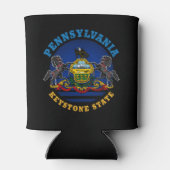 PENNSYLVANIA KEYSTONE STATE FLAG BLIKJESKOELER (Achterkant)
