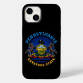 PENNSYLVANIA KEYSTONE STATE FLAG Case-Mate iPhone CASE (Achterkant)