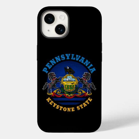 PENNSYLVANIA KEYSTONE STATE FLAG Case-Mate iPhone CASE (Achterkant)