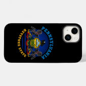 PENNSYLVANIA KEYSTONE STATE FLAG Case-Mate iPhone CASE (Achterkant (horizontaal))