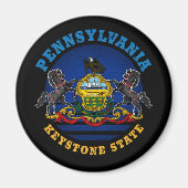 PENNSYLVANIA KEYSTONE STATE FLAG MAGNEET (Voorkant)