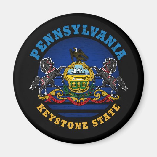 PENNSYLVANIA KEYSTONE STATE FLAG MAGNEET (Voorkant)