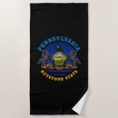 PENNSYLVANIA KEYSTONE STATE FLAG STRANDLAKEN (Voorkant)