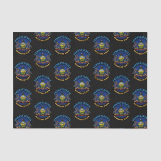 PENNSYLVANIA KEYSTONE STATE FLAG TISSUEPAPIER (Voorkant)
