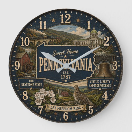Pennsylvania Keystone State Historic Landmark Grote Klok (Voorkant)