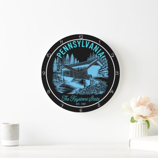 Pennsylvania Keystone State Overdekte Brug Grote Klok (Huis)
