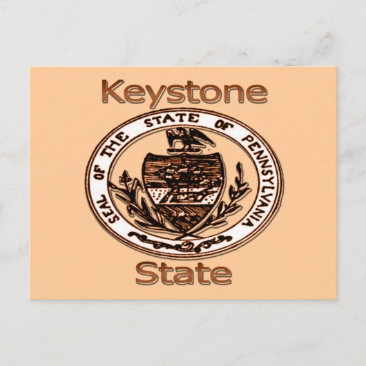 Pennsylvania Keystone State Seal Briefkaart (Voorkant)