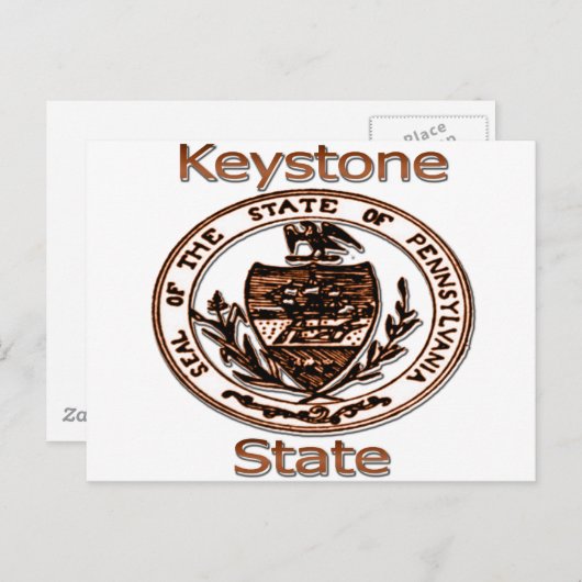 Pennsylvania Keystone State Seal Briefkaart (Voorkant / Achterkant)