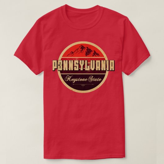 Pennsylvania Keystone State T-shirt (Design voorkant)