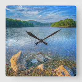 "Pennsylvania Lakeside" Vierkante Klok