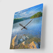 "Pennsylvania Lakeside"  Vierkante Klok (Hoek)