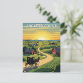 Pennsylvania Lancaster County Reizen Briefkaart (Staand voorkant)