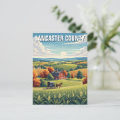 Pennsylvania Lancaster County Reizen Briefkaart (Staand voorkant)
