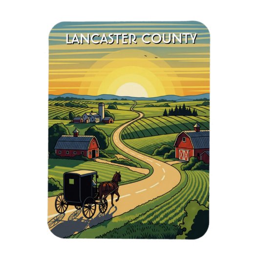 Pennsylvania Lancaster County Reizen Magneet (Verticaal)