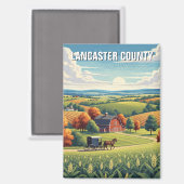 Pennsylvania Lancaster County Reizen Magneet (Voorkant / Achterkant)