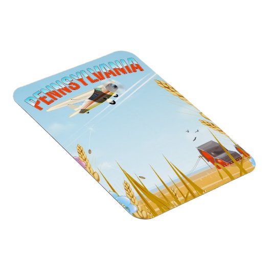 Pennsylvania landelijke reisposter magneet (Rechterzijde)