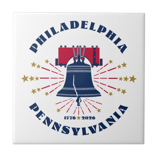 Pennsylvania, Liberty Bell 1776 Keramische Tegel Tegeltje (Voorkant)