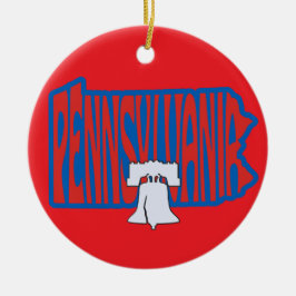 Pennsylvania Liberty Bell Christmas Tree Ornament