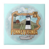 Pennsylvania Lighthouse Ceramic Tegel Tegeltje (Voorkant)