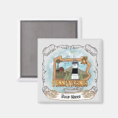 Pennsylvania Lighthouse Magneet (Voorkant / Achterkant)