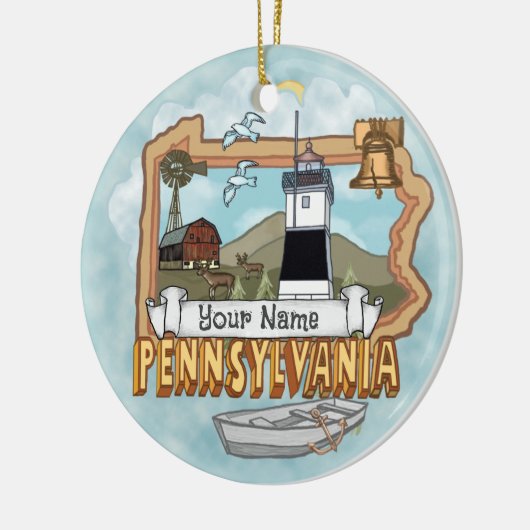 Pennsylvania Lighthouse Ornament (Links)