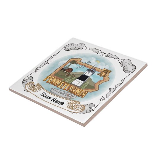 Pennsylvania Lighthouse Tegeltje (Zijkant)