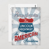 Pennsylvania Lincoln Highway America Briefkaart (Voorkant / Achterkant)