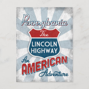 Pennsylvania Lincoln Highway  America Briefkaart