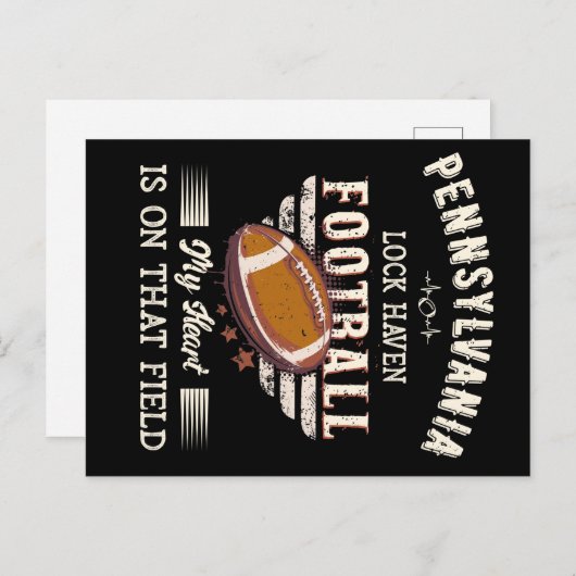 Pennsylvania Lock Haven American Football Briefkaart (Voorkant / Achterkant)