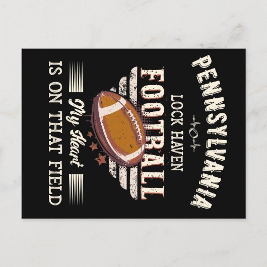 Pennsylvania Lock Haven American Football Briefkaart (Voorkant)
