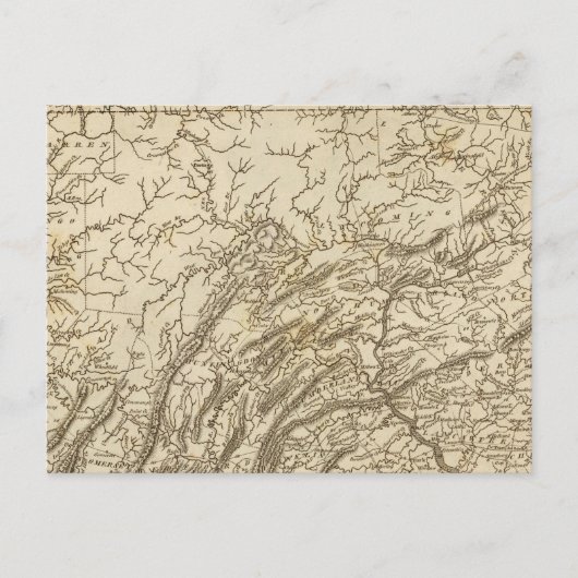 Pennsylvania Map door Arrowsmith Briefkaart (Voorkant)