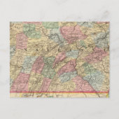 Pennsylvania Map door Mitchell Briefkaart (Voorkant)