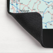 Pennsylvania Map Mousepad Muismat (Hoek)