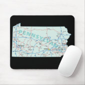 Pennsylvania Map Mousepad Muismat (Met muis)