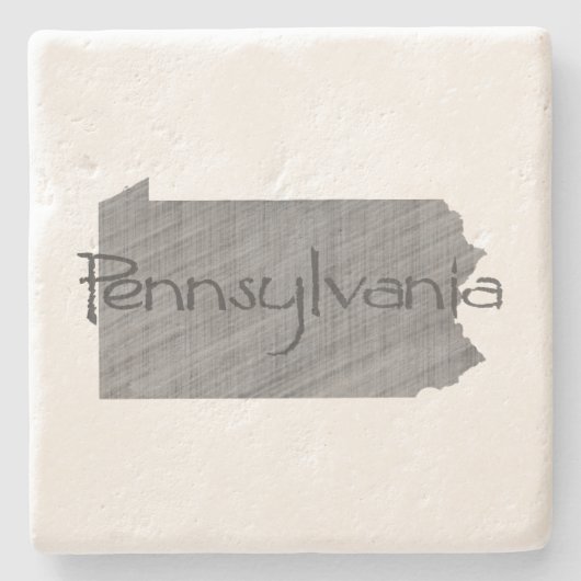 Pennsylvania Map Shaped  Gray Chalkboard Stenen Onderzetter (Voorkant)