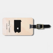 Pennsylvania Map Wedding Bagagelabel, Custom Gift Bagagelabel (Voorkant horizontaal)