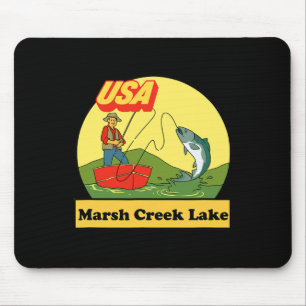 Pennsylvania Marsh Creek Lake - Usa Retro Vissen Muismat