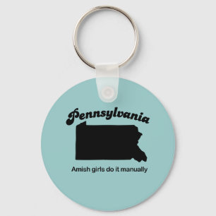 Pennsylvania Motto - Amish meisjes doen het handma Sleutelhanger