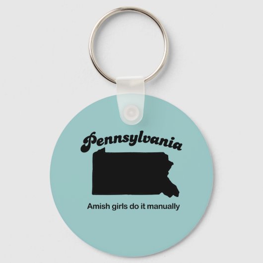 Pennsylvania Motto - Amish meisjes doen het handma Sleutelhanger (Voorkant)