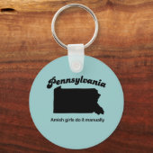 Pennsylvania Motto - Amish meisjes doen het handma Sleutelhanger (Voorkant)