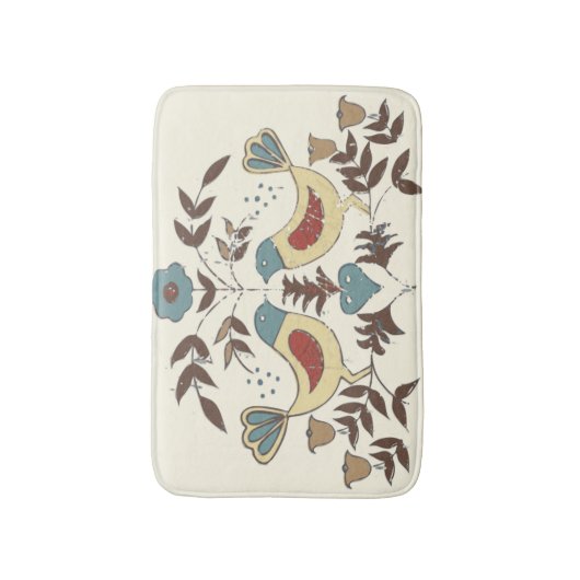 Pennsylvania Nederlands Amish Hex teken vogel amer Badmat (Voorkant Verticaal)