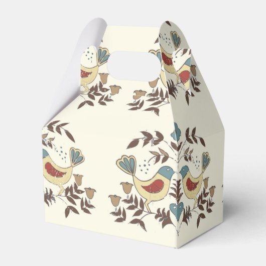 Pennsylvania Nederlands Amish Hex teken vogel amer Bedankdoosjes (Achterkant)