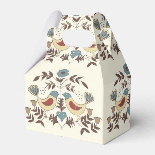 Pennsylvania Nederlands Amish Hex teken vogel amer Bedankdoosjes (Voorkant Zijde)