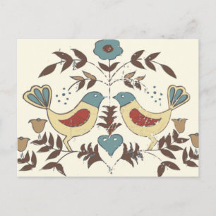 Pennsylvania Nederlands Amish Hex teken vogel amer Briefkaart