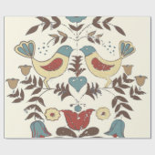 Pennsylvania Nederlands Amish Hex teken vogel amer Cadeaupapier (Vlak)